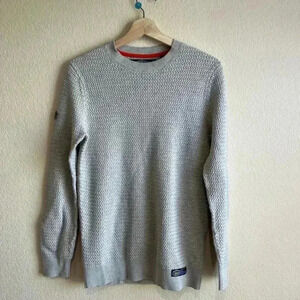 Superdry crew neck sweater light grey S